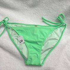 Nwot Victoria’s Secret Bikini Bottom Size M Never Worn Never Washed Only Stored Seafoam Color Side Ties Are Adjustable Seafoam Color, Victoria Secret Swim, Womens Swim, Victoria’s Secret, Victoria's Secret, Blue Green, Color Blue, Full Service, Green