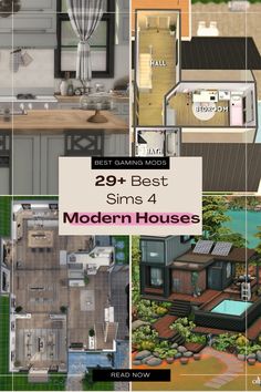 Looking for the ultimate modern hideaway for your Sims? 🏡✨ Browse through 29+ swoon-worthy Sims 4 modern houses - complete with floor plans! Say goodbye to boring builds and hello to stylish, pixel-perfect homes your Sims can't wait to live in. Don't just dream it, build it! Save this pin to keep your inspiration tank full 🌟🔨. #Sims4Homes Sims 4 Modern House, Full Garden, Modern Ranch, Best Sims, Pixel Perfect, Modern Houses, Eco House, Sims 4 Houses, Modern Country