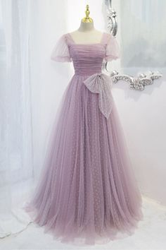 डिजाइनर कपड़े, Purple Tulle, Purple Evening Dress, Beautiful Evening Gowns, A Line Prom Dress, Prom Dress Evening, Banquet Dresses, A Line Prom Dresses, Long A