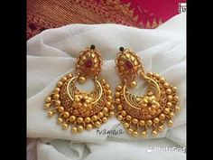 Temple Jewellery Earrings, Gold Earrings Indian, Antique Gold Earrings, Jewelry Designing, Traditional Earrings