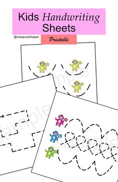 the printable worksheet for kids to practice handwriting and numbers with their own pictures