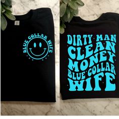 Cute Design ! Custom Made And Will Ship Within A Few Days! On Gildan Unisex Short Sleeve Shirt Check Out My Page For More Designs Blue Collar Wife Shirt, Cricket Shirt Ideas, Money Humor, Blue Collar Wife, Teacher Tee Shirts, Math Teacher Shirts, Harry Potter Shirts, Silhouette Ideas, Teacher Tees