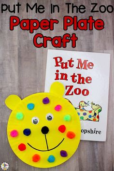 a paper plate craft with the title put me in the zoo