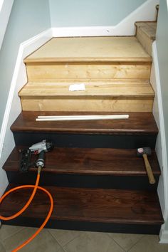 Guy Laughing, Removing Carpet From Stairs, Diy Staircase Makeover, Wood Stair Treads, Stairs Renovation, Frances Fisher, Stair Makeover, Hardwood Stairs, Diy Staircase