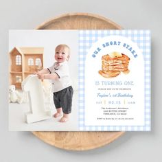 Boy Pancake Breakfast Birthday Party Photo Invitation Birthday Breakfast Party, Breakfast Pancakes, Photo Invitations, Free Birthday Invitation Templates, Free Birthday Invitations, Free Birthday Stuff, 1st Birthday Girls, 1st Boy Birthday, Party Photos