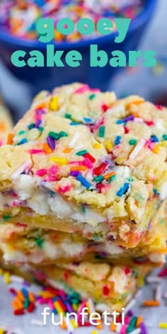 some kind of cake bar with sprinkles on it