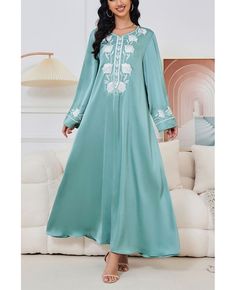 Get 10% off now! Buy exotic embroidered women muslim fashion dress for party at cheap price online. Free stable shipping and pro custom service since 2009. Intricate Embroidered Long Sleeve Dress For Eid, Intricate Embroidery Long Sleeve Dress For Eid, Green Embroidered Long Sleeve Dress For Eid, Long Sleeve Embroidered Dress For Eid, Green Long Sleeve Embroidered Dress For Eid, Spring Wedding Embroidered Abaya, Eid Maxi Dress With Intricate Embroidery, Long Sleeve Floral Embroidered Dress For Eid, Long Sleeve Abaya With Intricate Embroidery For Party