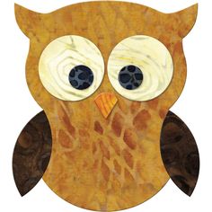 an owl with big eyes is shown on a white background