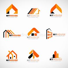 set of logos for houses and real estate