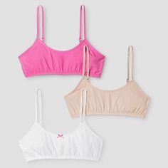 Girls' Bra - Cat & Jack™ Pink : Target Cami Bra, Bra Pattern, Cute Bras, Lingerie Photos, Bandeau Bra, Girlie Style, Cat And Jack, Kids Outfits Girls