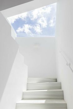 there is a skylight above the stairs