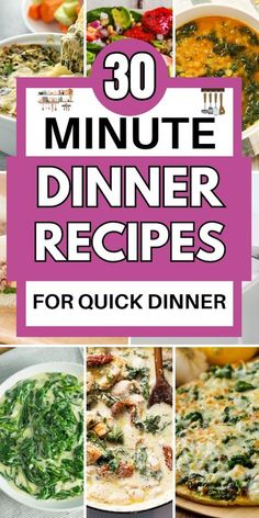 30 minute dinner recipes that are quick and easy to make with the help of your family