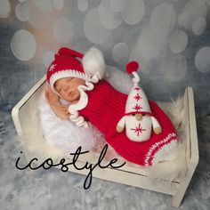 "If you're looking for the cutest newborn photoshoot outfit, then this baby Gnome outfit is definitely it! Put your adorable baby into this newborn photo prop for the best Christmas photos that you will cherish for decades! * If You like to bay Crochet Gnome as well - go to link: https://www.etsy.com/pl/listing/896119279/crochet-amigurumi-gnome-doll-amigurumi Made to Order. PROCESSING TIME - 5 days. Transit time to US - 5 days. * Care Instructions: Machine washable but I recommend hand wash in 4 Gnome Outfit, Baby Christmas Costumes, Baby Christmas Sweater, Newborn Crochet Photo Props, Newborn Costume, Newborn Halloween Costumes, Crochet Gnome, Newborn Halloween, Gnome Hat