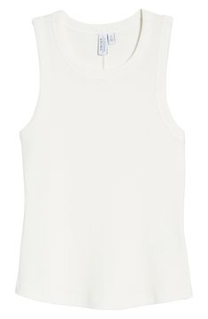 A solid hue lends versatility to this stretchy tank top crafted from ribbed fabric. Crewneck 93% rayon, 7% spandex Machine wash, dry flat Made in Turkey Ribbed Tank Top, Top Crafts, Ribbed Tank Tops, Ribbed Tank, Ribbed Fabric, Basic Tank Top, Nordstrom, Tank Top, Spandex