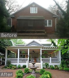 before and after pictures of a house