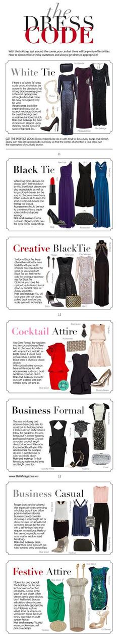 Types Of Clothes, Mode Tips, Looks Chic, White Tie, Looks Style, Mode Inspiration, Dress Code, Dress Codes, Fashion Sense