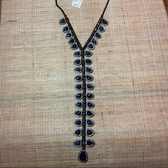 This Is A Beautiful, Show Stopping Necklace By Lucky Brand. It Has Blue Stones Surrounded By Rhinestones Attached To Beautiful Beadwork. I’d Wear Simple Stud Earrings Because The Necklace Is The Focal Point. Length Is Adjustable - See Pictures. Wear It On A Dressy Occasion Or With A Denim Jacket. The Pictures Don’t Do It Justice. Original Price Is $65. Adjustable Sapphire Crystal Jewelry, Adjustable Crystal Rhinestone Necklace, Adjustable Jeweled Crystal Necklaces, Bohemian Crystal Necklaces With Rhinestones, Bohemian Rhinestone Party Jewelry, Adjustable Embellished Crystal Jewelry, Adjustable Elegant Jeweled Rhinestone Necklace, Elegant Adjustable Jeweled Rhinestone Necklace, Elegant Adjustable Sapphire Beaded Necklaces