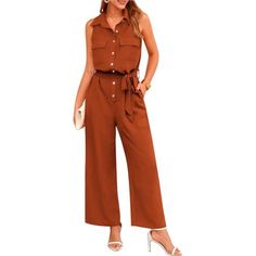 New Product *Size Tips: S=Us 4-6m=Us 8-10l=Us 12-14xl=Us 16-18xxl=Us 20 Women’s Jumpsuits Is Made From Soft And Lightweight Materials That Feel Cozy Against Your Skin, Which Provides Breathability *Trendy Style: Summer Clothes For Women/One Piece Outfits For Women/Wide Leg Jumpsuits For Women/Pants Rompers For Women/Dressy Casual Jumpsuits/Palazzo Jumpsuits With Belt/Sleeveless Rompers With Pockets/Button Up Jumpsuits For Women/Matching Jumpsuit For Women/Comfy Rompers For Women/Going Out Outfit Going Out Outfits For Women, Summer Clothes For Women, Womens Summer Jumpsuits, One Piece Outfits, Wide Leg Jumpsuits, Comfy Romper, Romper Long Pants, Jumpsuit Outfits, Coverall Jumpsuit