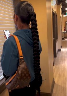 Sleek Braided Ponytail, Slicked Back Ponytail, Sleek Ponytail Hairstyles, Black Ponytail Hairstyles, Braided Ponytail Hairstyles, Pretty Braided Hairstyles, Slick Hairstyles, Hair Ponytail Styles, Penteado Cabelo Curto