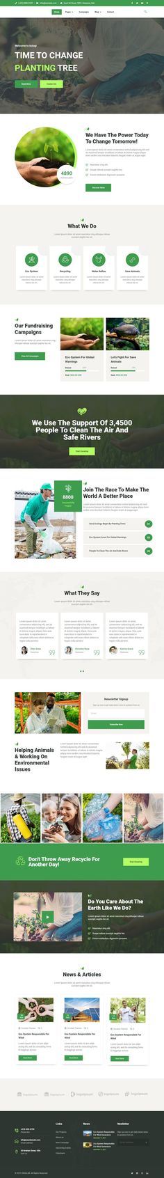 the website design is clean and modern, with green accents on it's side