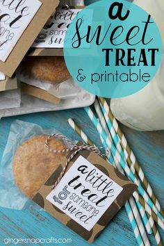 sweet treat and printables are on the table