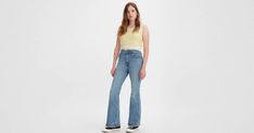 70's High Rise Flare Women's Jeans - Light Wash | Levi's® US Human Things, Emotionally Attached, Light Wash Levis, Flare Jeans, Women's Jeans, Levi's, High Rise, Women Jeans, Human