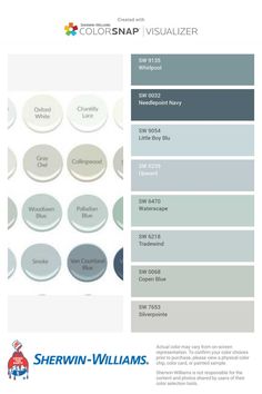 the color scheme for sheryln - williams's paint swatches is shown