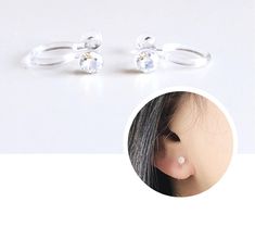 Non Pierced Earrings, Everyday Earrings Studs, Rhinestone Studs, Pierced Earrings, Gifts For Teens, Earings Piercings, Clip On, Swarovski Crystal, Ear Piercings