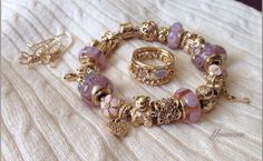 Pandora Pink Bracelet, Gold Pandora, Pandora Gold, Pandora Pink, Gold And Pink