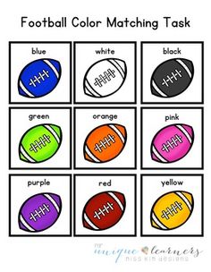 the football color matching task is shown