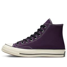 Converse Chuck 70 Hi 'Purple' 165952C (SNKR/Unisex) Purple High-top Casual Sneakers, Sporty Purple Cotton Sneakers, Converse Purple Sneakers For Streetwear, Casual Purple Converse Sneakers, Purple Converse Lace-up Sneakers, Converse Chuck 70, Chuck 70, Converse Chuck, Chucks Converse