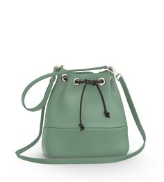 Sage/Black Green Bag With Removable Pouch For On-the-go, Modern Bucket Bag With Removable Pouch For Errands, Versatile Bucket Bag With Zipper Pocket For On-the-go, Green Bucket Bag With Detachable Strap, Trendy Green Bucket Bag With Detachable Strap, Modern Pouch For On-the-go, Versatile Green Pouch For Everyday Use, Modern Bucket Bag With Zipper Pocket For On-the-go, Everyday Bucket Bag With Zipper Pocket