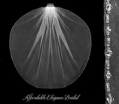 a black and white photo of a bride's veil