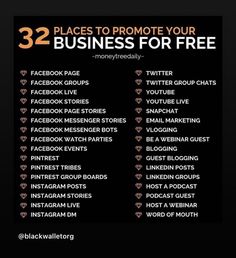 the 32 places to promote your business for free