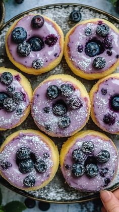 Blueberry Cake Donuts: 🫐🍩🎂 Soft, baked donuts packed with blueberry flavor.