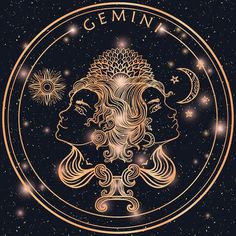 the zodiac sign for leo with an image of a woman's face and stars