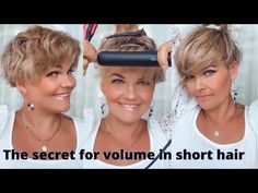 Curling Pixie Hair, Flat Iron Short Hair, Fixing Short Hair, Short Hair Tutorials, Curls With Straightener, Short Hair Back, Short Hairstyles Fine, Crop Hair, Really Short Hair