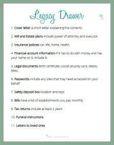 Important Documents Checklist, Emergency Documents, Checklist After Someone Dies, Drawer Template, How To Leave A Legacy, Legacy Challenge