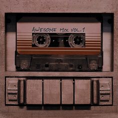 an old tape recorder with the words awesome mix vol 1 written on it's side