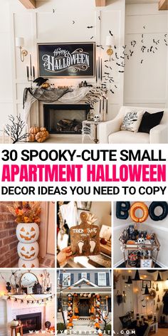 halloween decorating ideas Halloween Decorated Apartment, Halloween Decor Around Tv, Small Space Halloween Decor, Small Apartment Halloween Party, Gothic Halloween Decorations Diy, Store Halloween Display, Halloween Wall Decor Ideas, Halloween Decor For Apartments, Diy Halloween Decorations Classroom