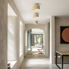 the hallway is clean and ready for guests to use it as an entrance way into the house