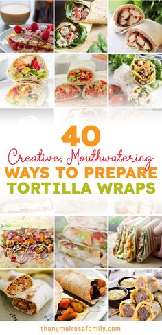 40 Creative, Mouthwatering Ways To Prepare Tortilla Wraps Tortilla Recipe Ideas, Tortilla Wrap Recipes, Chicken Wrap Recipes Easy, Easy Chicken Wrap, Tortilla Recipes, Tofu Wraps, Falafel Wrap, Rice Wraps, Tortilla Wrap