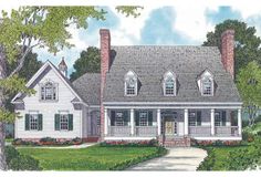 this is an artist's rendering of the country house plans for homes in new england