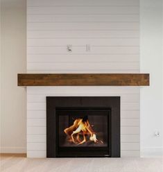 Modern Farmhouse Fireplace, Fireplace Redo, Shiplap Fireplace, Farmhouse Fireplace, Fireplace Remodel, Diy Fireplace, Home Fireplace, Fireplace Makeover, Living Room Remodel