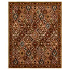 an area rug with many different colors and patterns