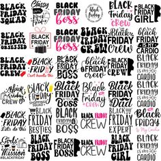 black friday sale poster with different font styles