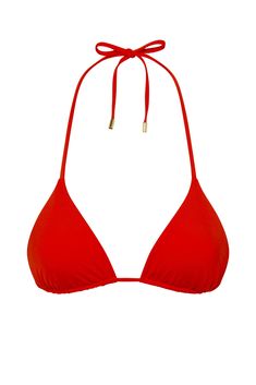 Palma Top - Chili Pepper – Monday Swimwear Tie Swimsuit, Monday Swimwear, Chevron Fabric, Pepper Color, Swimsuit Set, Eco Friendly Fabric, Chili Pepper, Drops Design, Swim Top