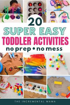 20 no - prep toddler activities to help your child learn how to make their own crafts