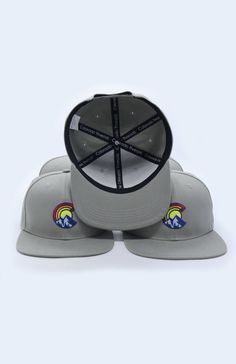 Made from 100% cotton, this six-panel snapback is perfect for any occasion! Gray Snapback Hat For Baseball Season, Gray Flat Bill Snapback Hat For Baseball Season, Gray Snapback Hat For Baseball Season With Curved Bill, Gray Curved Bill Snapback Hat For Baseball Season, Gray Curved Brim Snapback Hat For Baseball Season, Gray Curved Brim Snapback Hat For Baseball, Gray Flat Bill Baseball Cap, Gray Snapback Hat With Flat Bill For Outdoor, Gray Cotton Snapback Hat With Flat Bill