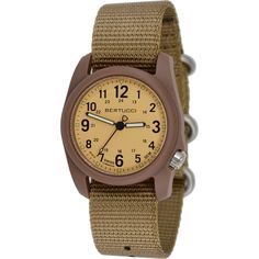 Bertucci DX3 Field Watch | Nylon Strap Casual Brown Watch For Everyday Use, Durable Brown Watch Accessories For Outdoor, Brown Analog Watch Accessories For Outdoor, Casual Outdoor Watch Accessories, Affordable, Classic Adjustable Wrist Strap For Watches, Canvas Watch Strap, Classic Outdoor Leather Strap Watch Band, Field Watches, Military Watches